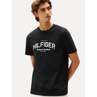 Camiseta Tommy Hilfiger Masculina Regular Logo Arch Preta em Oferta na Shopee