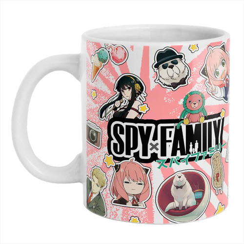 Caneca Spy X Family Anya Loid Yor Anime Bond Xicara Em Porcelana 330ml