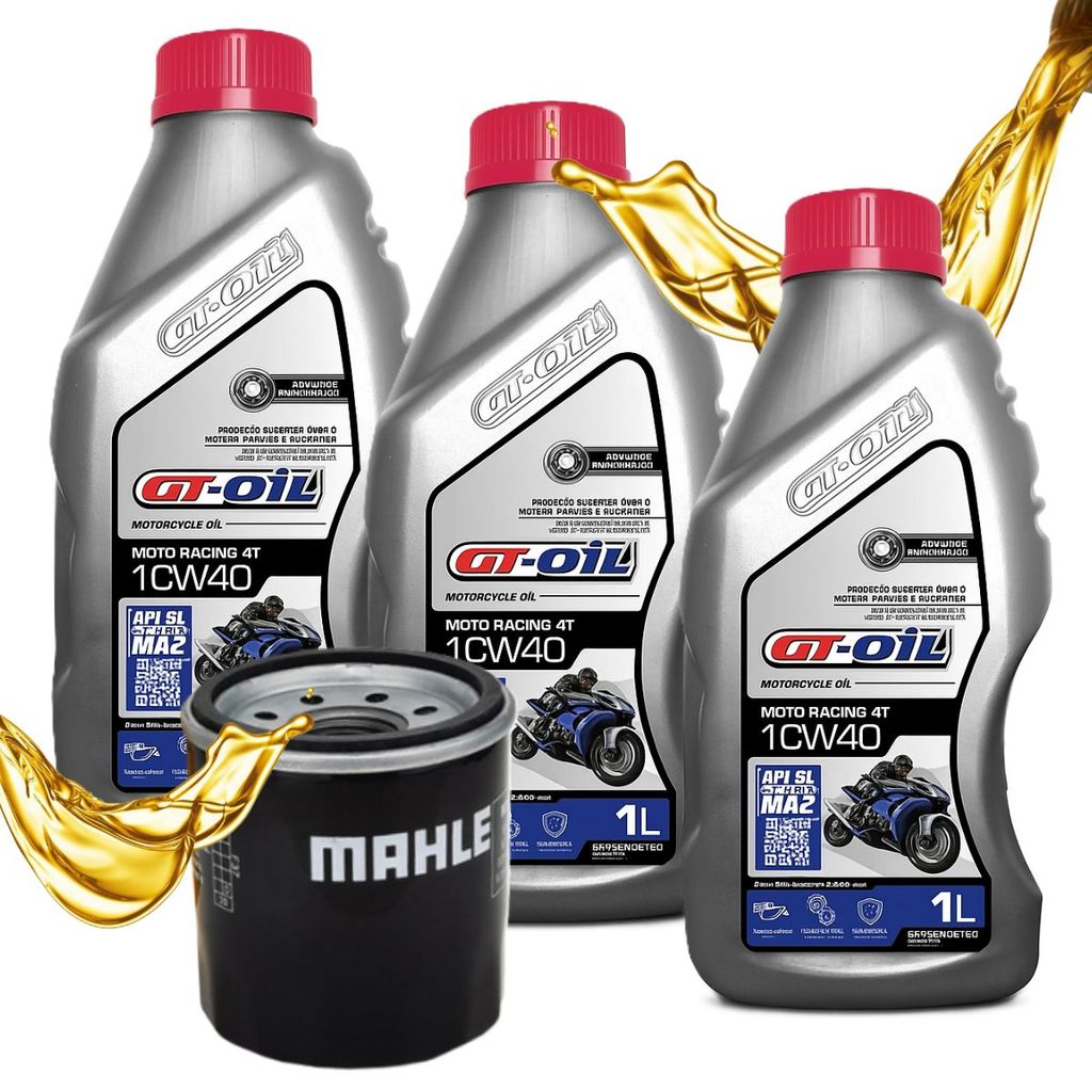 Troca de Óleo P/ Suzuki Inazuma 250 / Gladius 650 Gt Oil 10w40 + Filtro