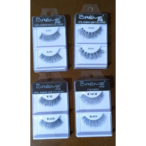Kit com 3 Unidades de Cilios Feminino The Creme Shop Postiços  - Modelos - #82 - #247M - #217 - Wispy