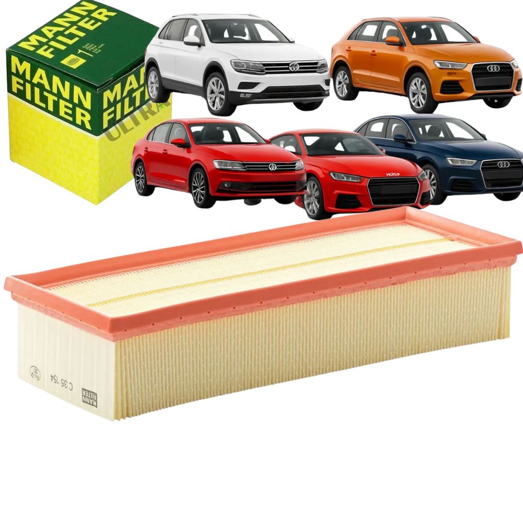 Filtro Ar Volkswagen VW Jetta / Fusca / Golf / Tiguan / Passat - Audi A3 / Q3 / TT - 2.0 TSI / TFSI / 1.4 TSI