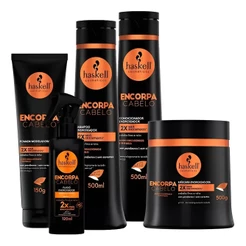 Kit Encorpa Cabelo 500g Haskell | Cabelos 2x Mais Encorpados