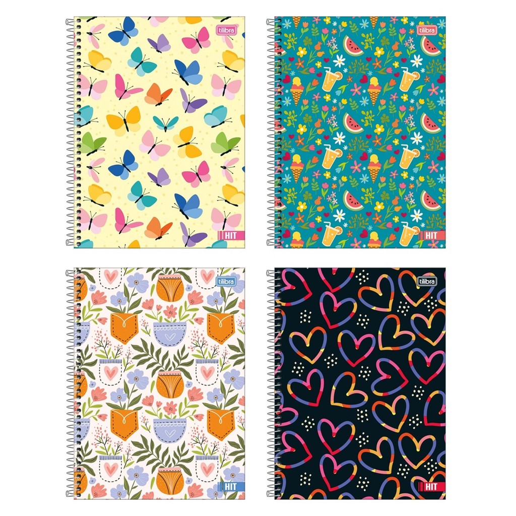 Caderno Universitário 16 Matérias Hit Feminino 256 Folhas Tilibra em Oferta na Shopee