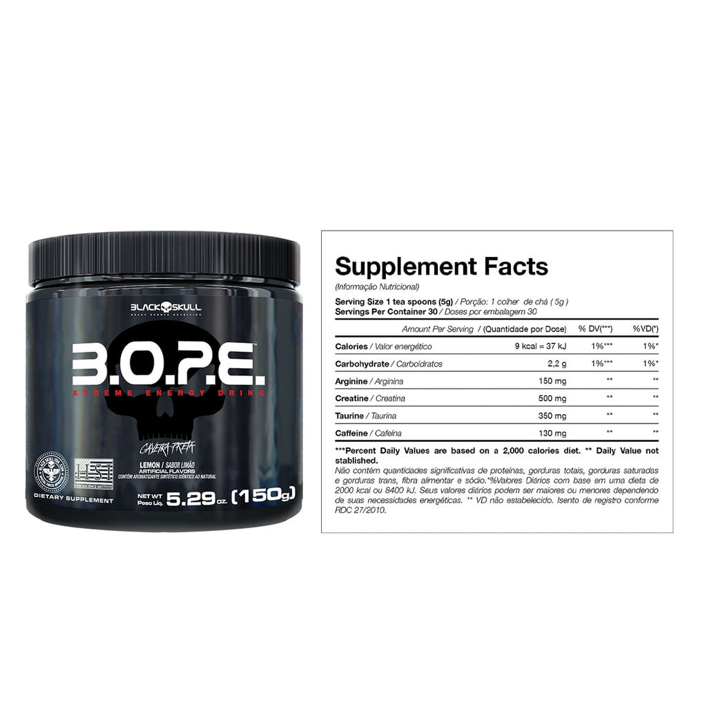 Detalhes do Kit Whey + Pré-Treino Bope + BCAA  - Black Skull