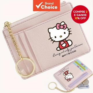 Carteira Porta-Cartões Sanrio Hello Kitty Para Mulheres – Capa De Couro PU , Organizador De Vários , Pingente De Bolsa F em Oferta na Shopee