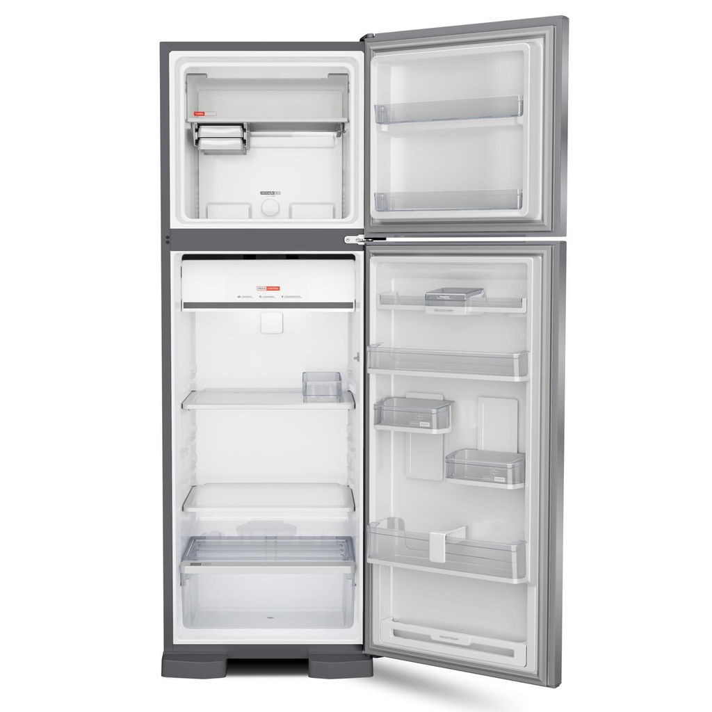 Detalhes do Geladeira Brastemp Frost Free Duplex 400 Litros Cor Inox com Freeze Control - BRM54JK