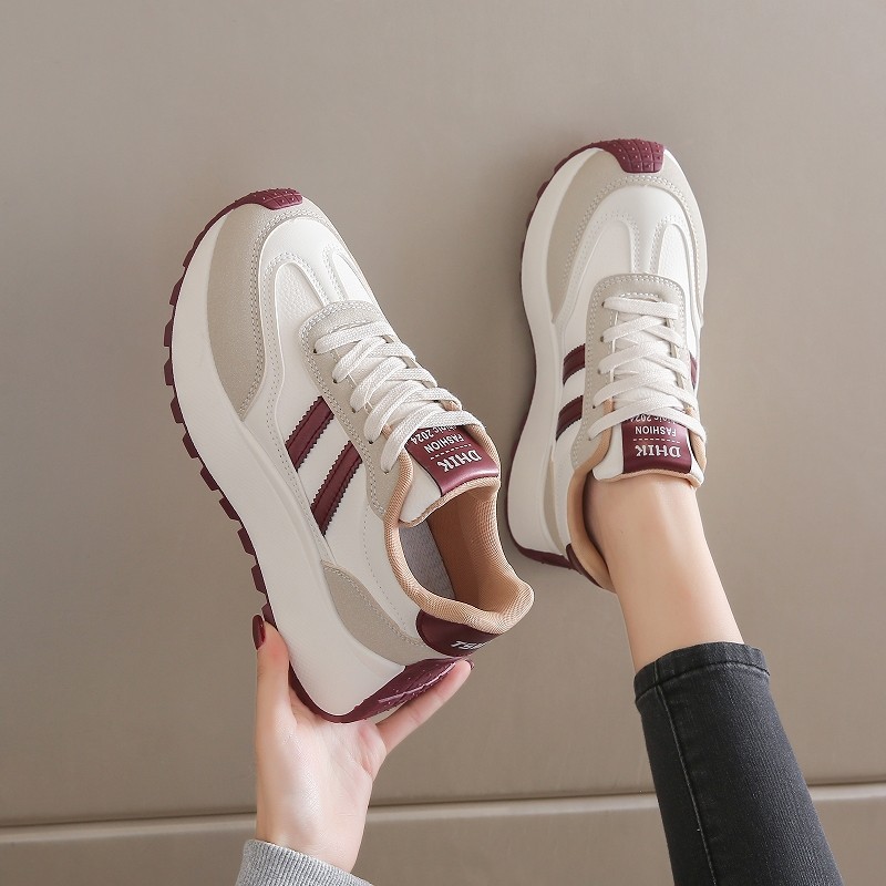 tênis coreano feminino tênis feminino caminhada casual Sapatos femininos 2025 primavera outono novo estilo superfície de