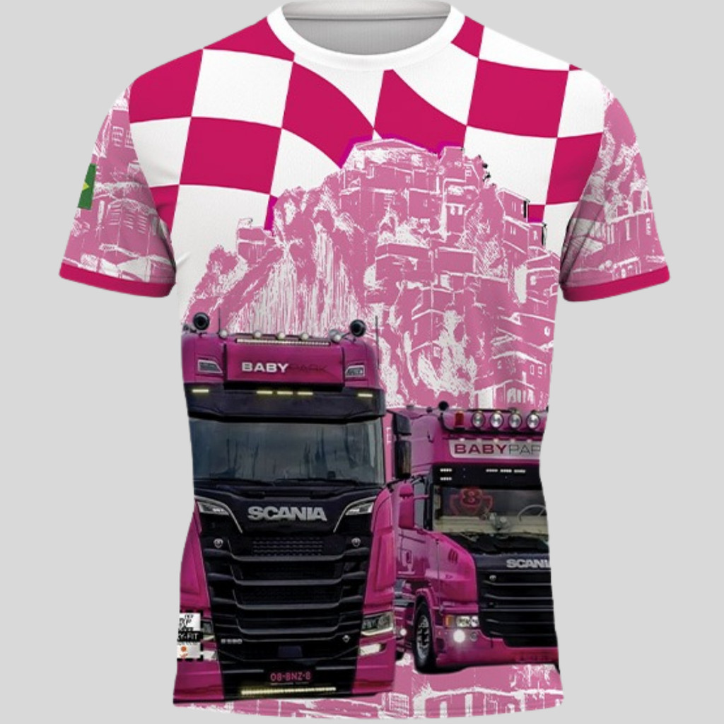 Camiseta Caminhoneiro Scania Camisa Reza Forte Estradas Rotas