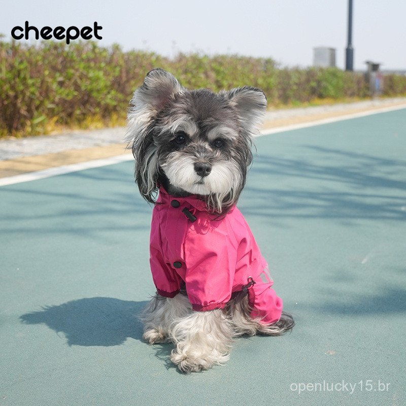 Capa de Chuva para Cães, Impermeável, de Quatro Pernas, para Bichon Frise e Pomeranian, Roupas Refletivas para Cães Pequ