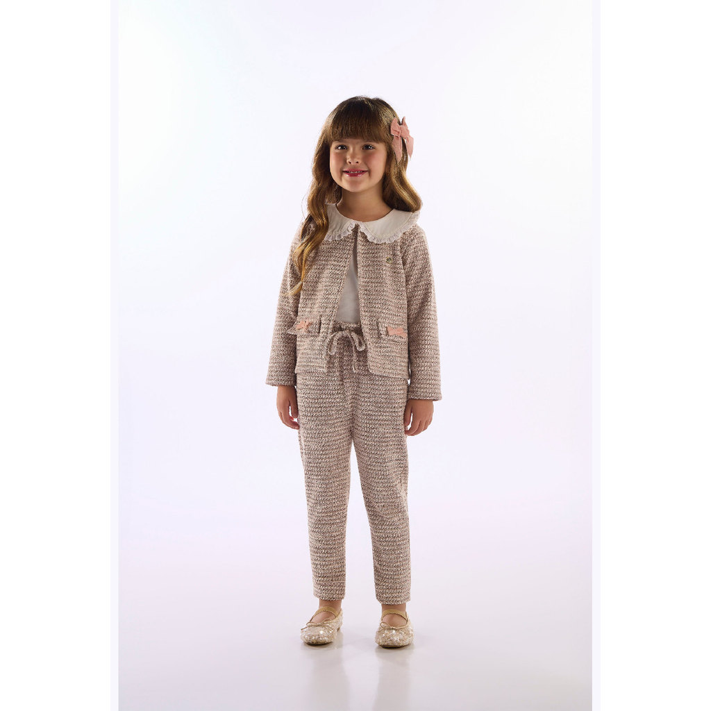 Casaco Menina Malha Tweed Up Baby