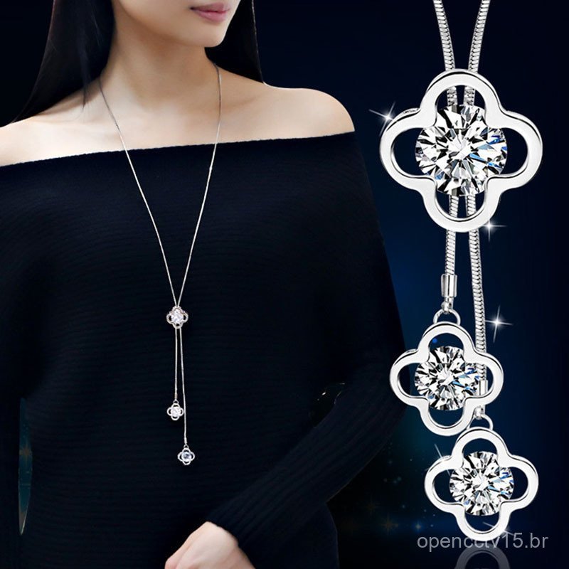 Diretamente do fabricante: Corrente para Suéter Crystal Swan, Pingente Longo, Acessório de Vestuário Feminino, Decoração