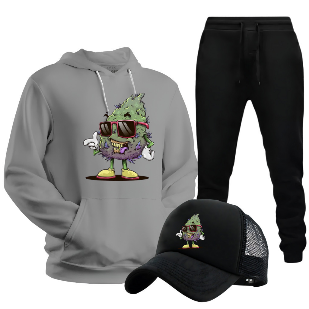 Kit 3 Peças Moletom Blusa De Frio Flaneado Algodão Estampado Show Gael Shop Flash Modas