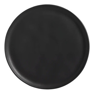 Jogo C/ 6 Pratos Raso Bio Preto Matte Ø27,5cm Porto Brasil Liso