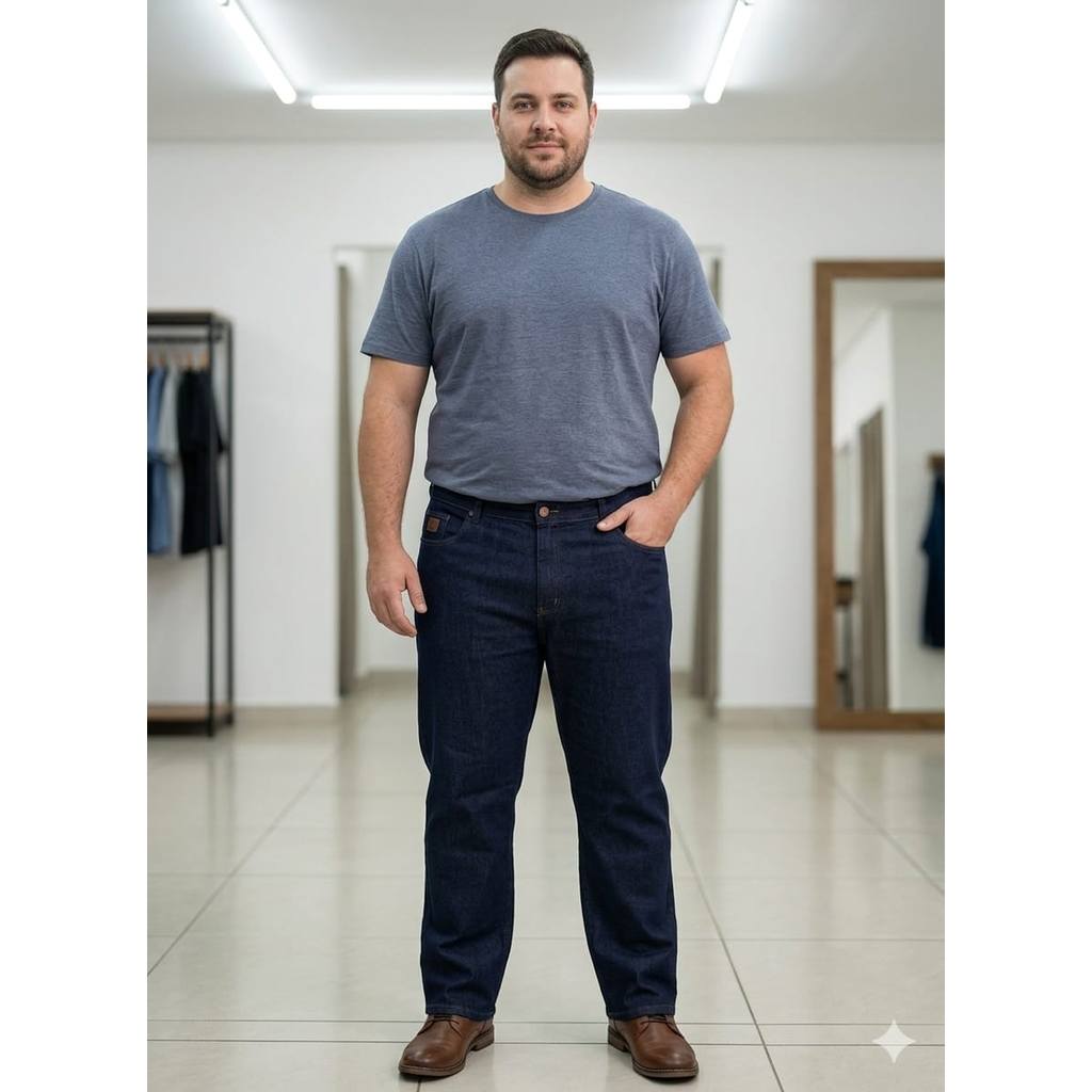 Calça Masculina Plus Size Jeans Slim Max Denim Premium