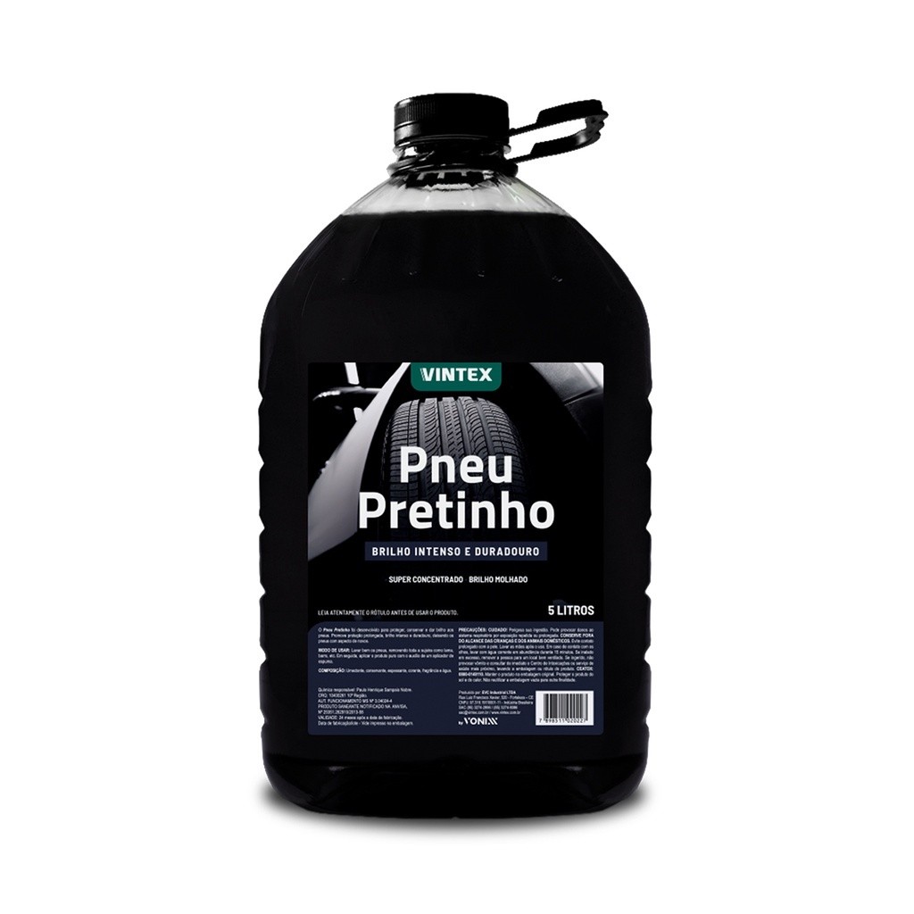 Pneu Pretinho Brilho Intenso Abrilhantador Vintex Vonixx 5l Premium