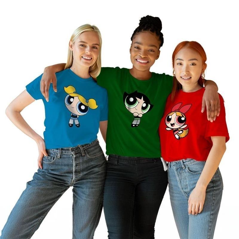 Kit 3 Camisetas Combinando Melhores Amigas Academia Meninas Garotas Poderosas Lindinha Docinho Florzinha 100% Algodão