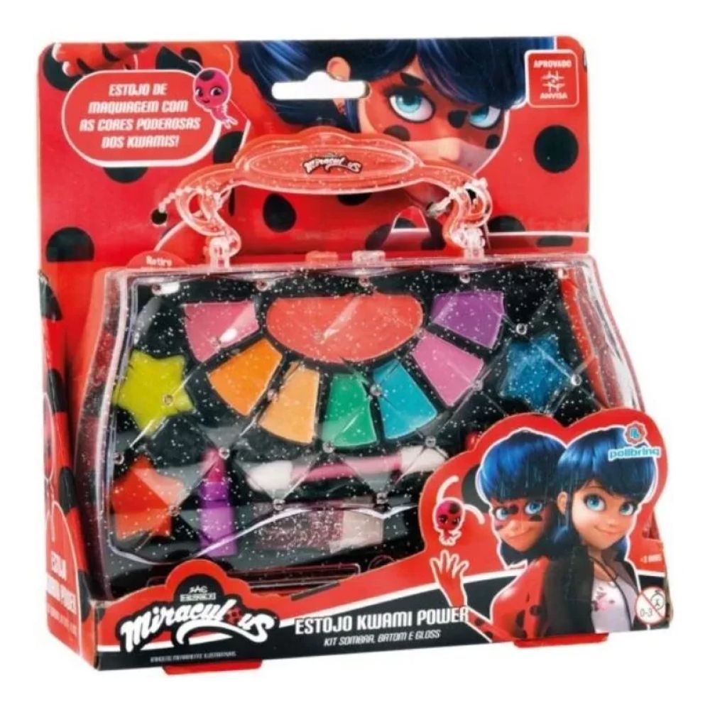 Estojo de Maquiagem Kwami Power Ladybug Makebrinq Vegano - Polibrinq Mklb06
