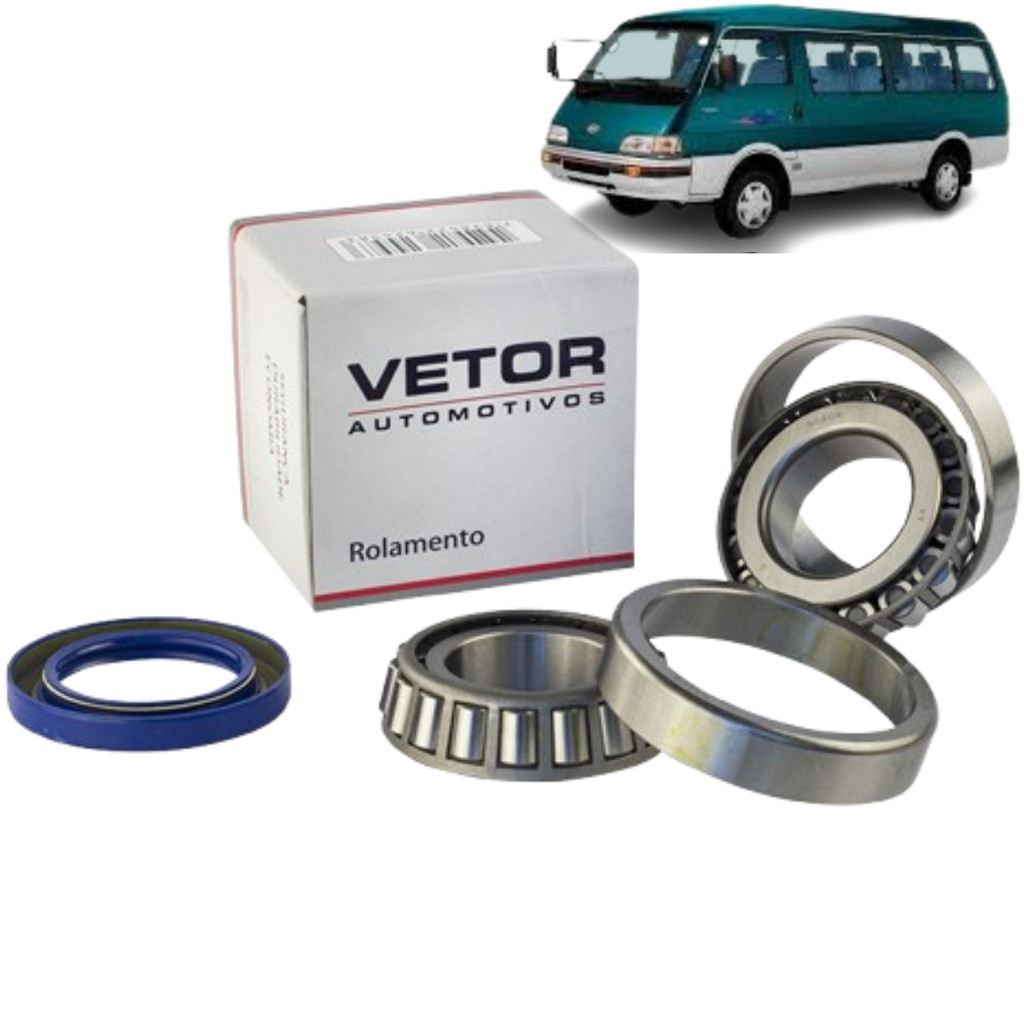KIT ROLAMENTO EIXO RODA TRASEIRA KIA BESTA TOPIC 1993 A 2005
