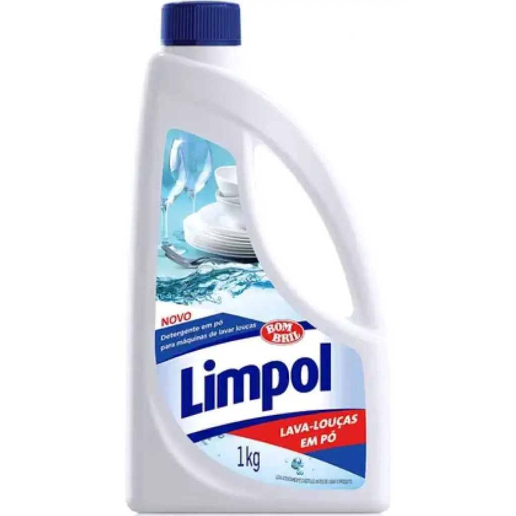 Detergente Limpol Em Pó Tradicional Em Frasco 1 Kg