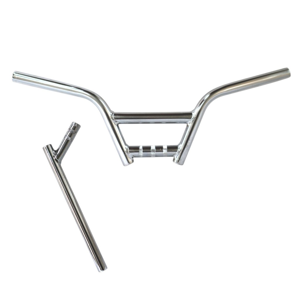 GUIDÃO TEEN CROSS ARO 16 CROMADO EM AÇO FLY BIKE CANOTE Y SELIM PARA BICICLETAS ARO 16 INFANTIL
