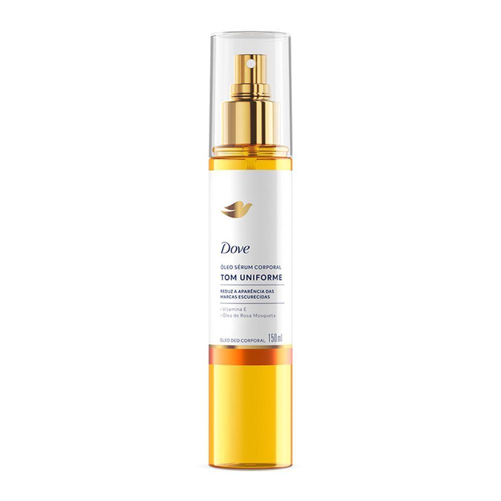Óleo Corporal Sérum Dove Tom Uniforme Vitamina E e Óleo de Rosa Mosqueta 150ml