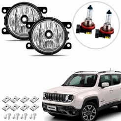 Par de Farol de Milha Neblina Auxiliar Farolete Cibie Jeep Renegade 2016 17 18 19 20 21 22