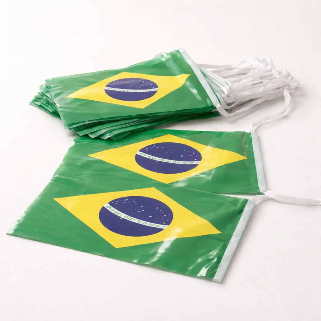 Varal 7m 15 Bandeirinhas Copa Do Mundo Brasil Bandeirolas