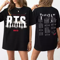 「Mina Hana」Camiseta Unissex Jungkook BTS Estampa Gráfica Kpop Confortável Moderna Divertida Moda Casual