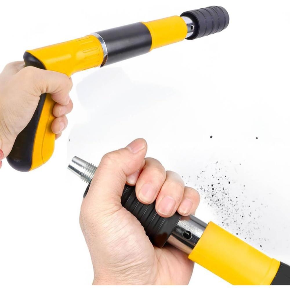 PUNÇÃO AUTOMÁTICA TIPO PISTOLA COM MOLA AJUSTÁVEL KIT COMPLETO MARCADOR DE CENTRO METAL MADEIRA VIDRO QUEBRA VIDRO