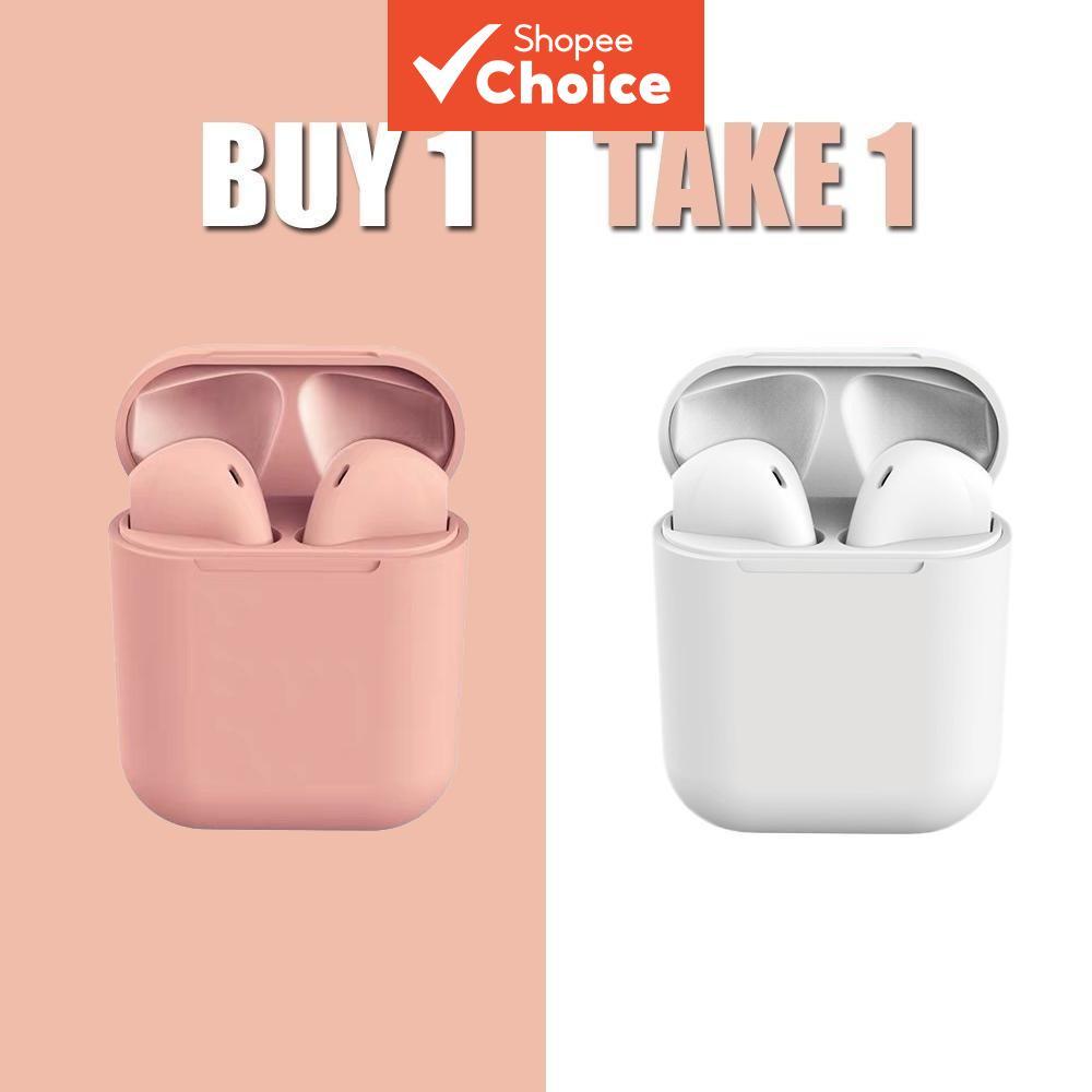 Compre 1 fone de ouvido Bluetooth TWS i12, fone de ouvido sem fio com microfone embutido, perfeito para esportes e