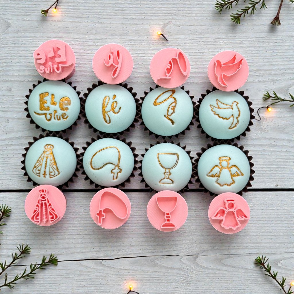 Kit Carimbos Para Doces Batizado em Oferta na Shopee