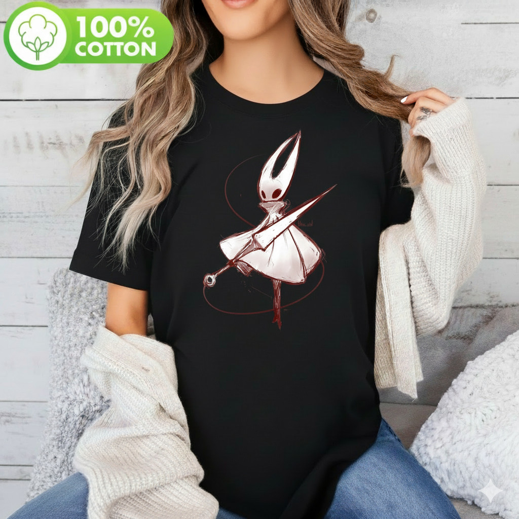 Camiseta Hollow Knight Personagem Místico  Estampada Confortável Moderna Estilosa Casual