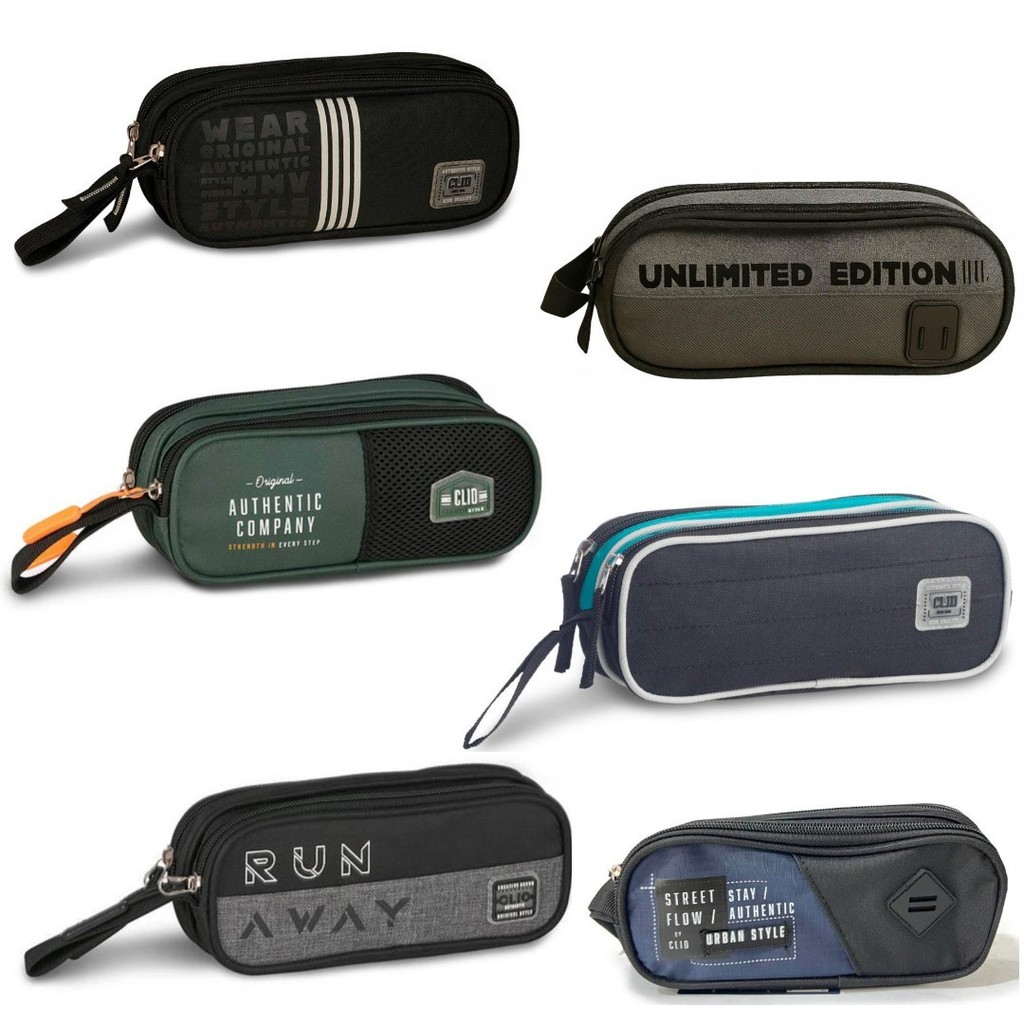 Estojo Escolar Duplo Style Menino Clio em Oferta na Shopee