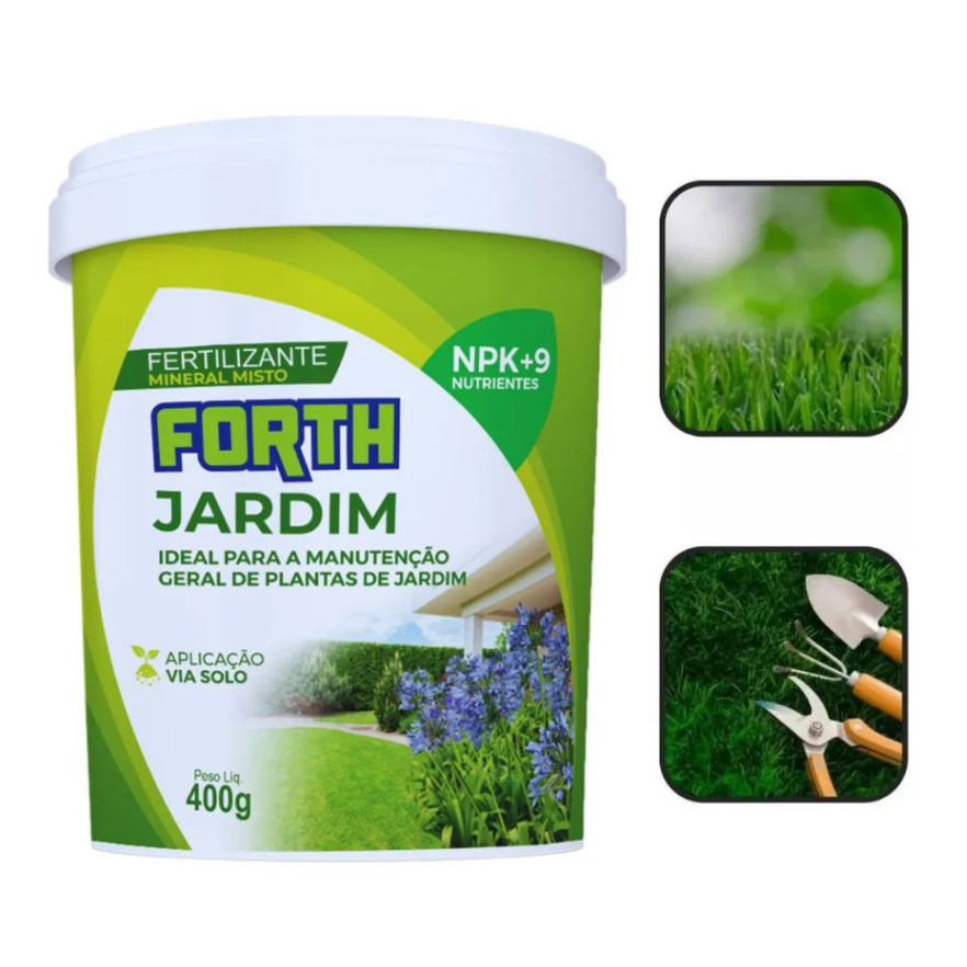 Fertilizante Adubo Forth Jardim Concentrado 400g NPK + 9 Nutrientes Para Manutenção de Jardins
