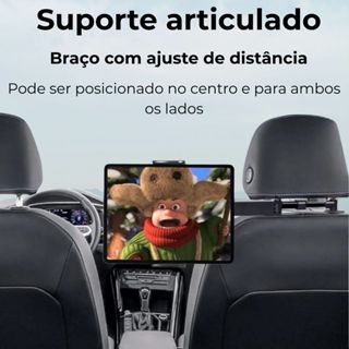 Suporte Veicular Para Celular Banco Traseiro 360 Graus Giratória Suporte De Tablet Dobrável E Extensível em Oferta na Shopee