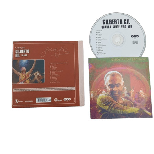 CD + LIVRO COLEÇÃO GILBERTO GIL 70 ANOS - QUANTA ENTE VEIO VER - USADO