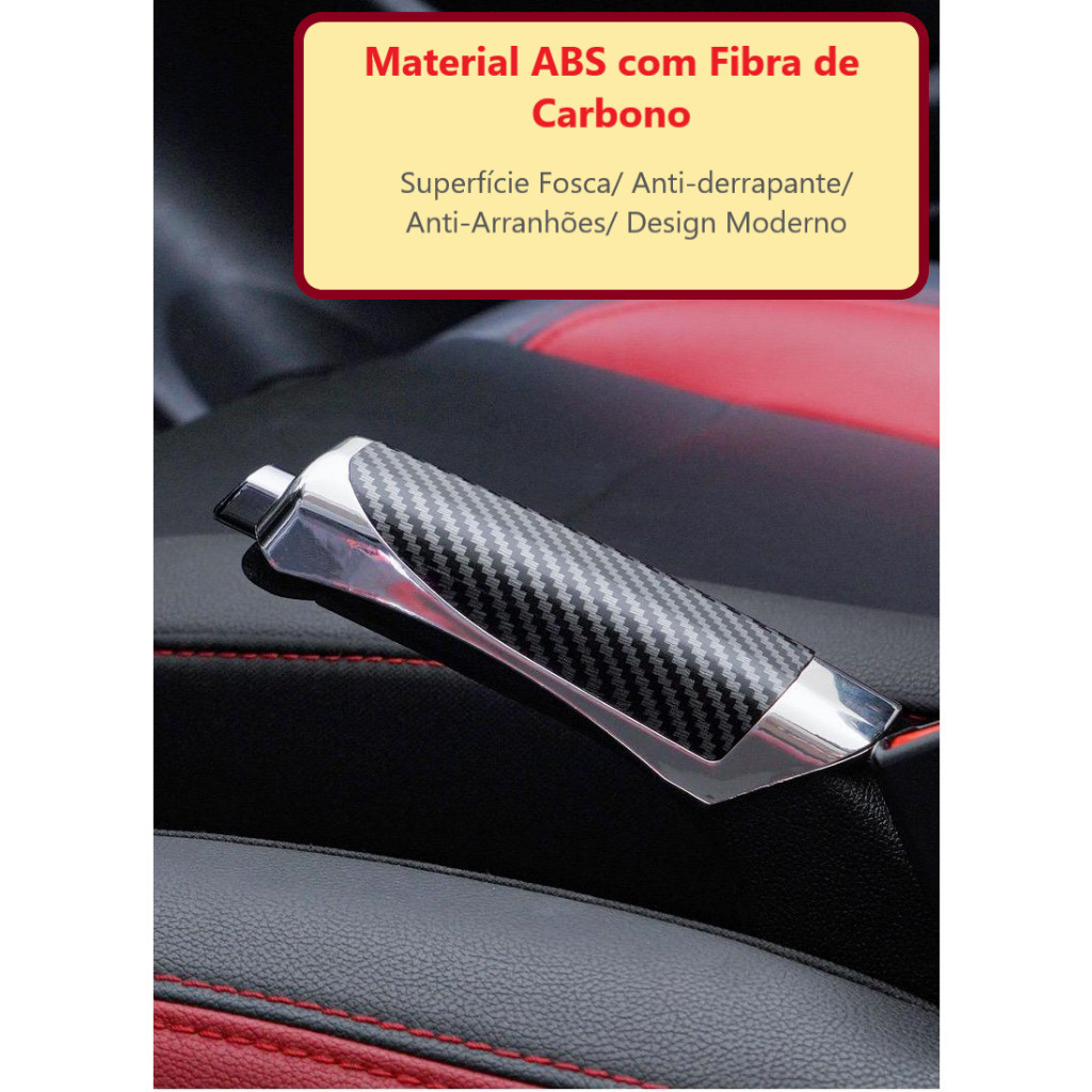Capa Proteção Do Freio De Mão Carro E Manga De Decoração Cabo Antiderrapante Com Padrão De Fibra De Carbono LULU em Oferta na Shopee