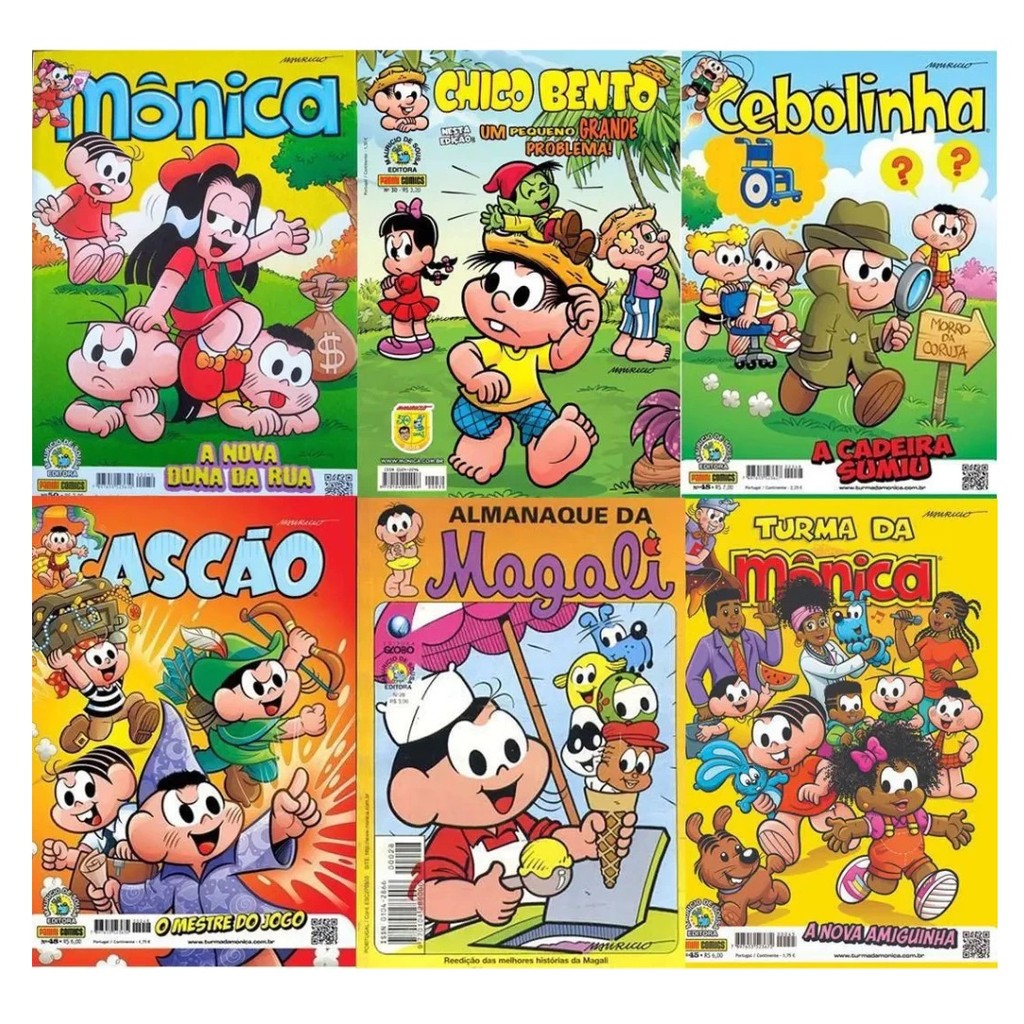 Turma da Monica Kit com 2/4/5/7 ou 10 - Histórias em Quadrinhos: Gibis e Almanaques em Oferta na Shopee