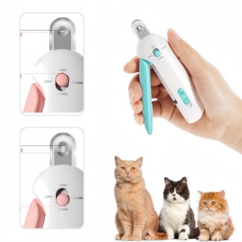 Cortador De Unhas Para Animais De Estimação 2 Em 1-Ferramenta Ajustável Aparar Garras De Cães E Gatos
