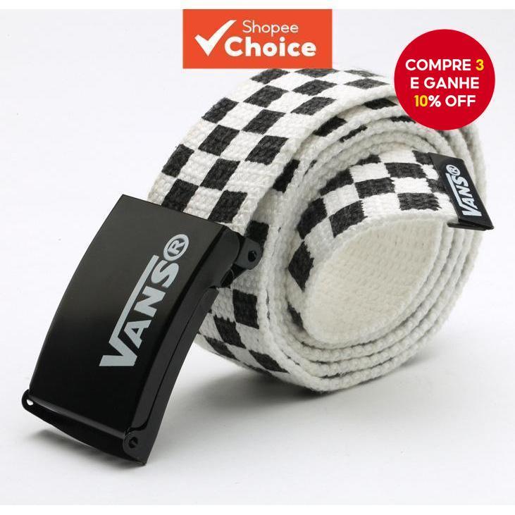 Moda Coreano Casual Versátil Lona Xadrez Cinto Fivela Suave Casal Para Homens Uso Diário Roupas Jeans em Oferta na Shopee