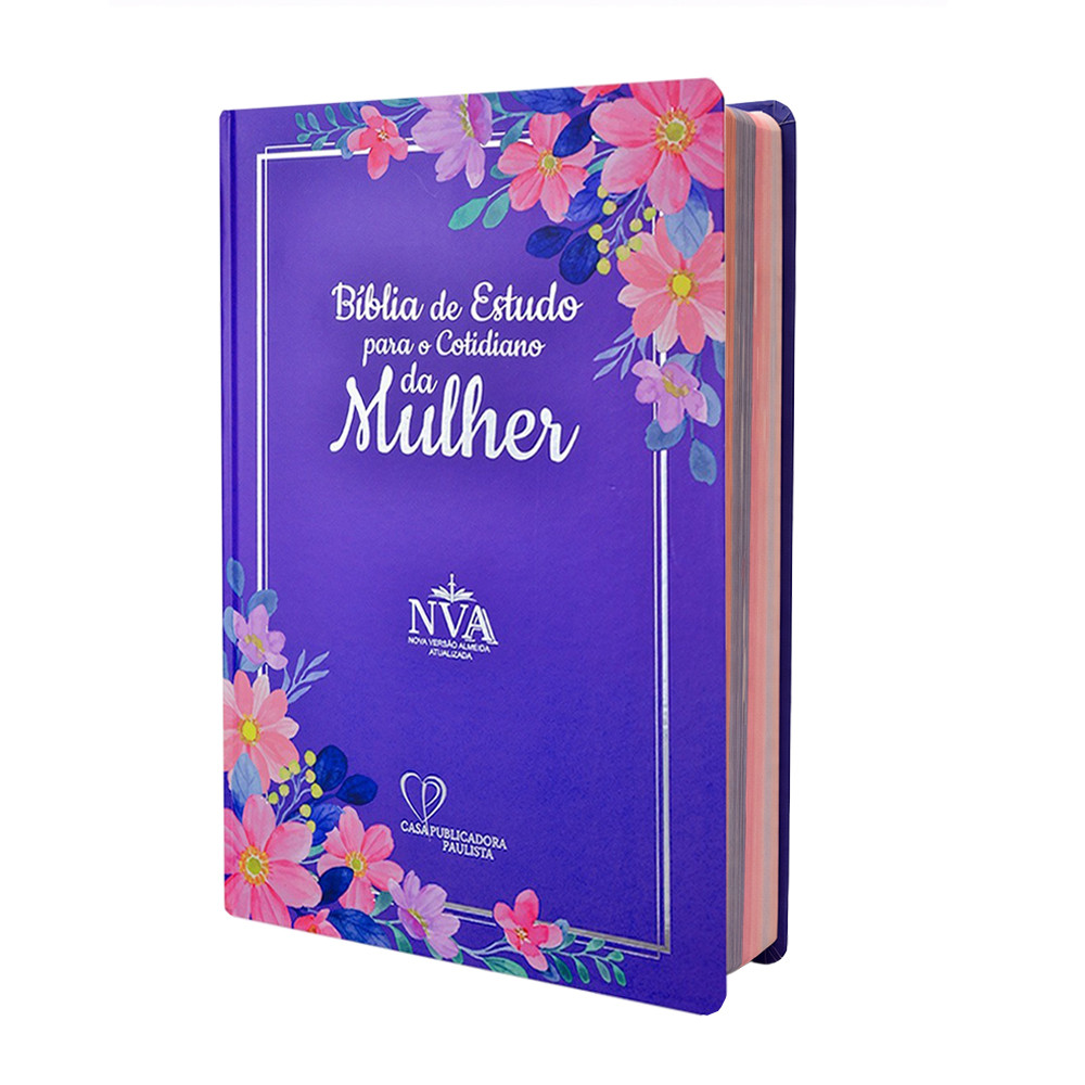 BIBLIA DE ESTUDO PARA O COTIDIANO DA MULHER NVA CAPA DURA - LILAS em Oferta na Shopee