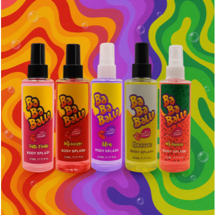 Kit 5 Body Splash Unissex Cheirinho de Chiclete Morango - Melancia - Tutti-Frutti - Banana - Uva em Oferta na Shopee