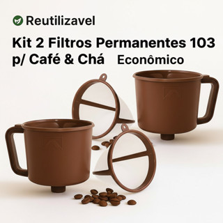 Kit 2un Coador Reutilizável 103 Café & Chá – Ecológico, Econômico e Fácil de Lavar 🌿 em Oferta na Shopee