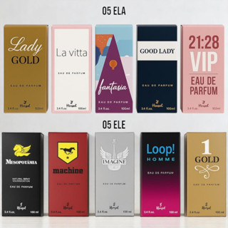 KIT 10 PERFUMES | 05 MASCULINO E 05 FEMININO | 100ML CADA em Oferta na Shopee