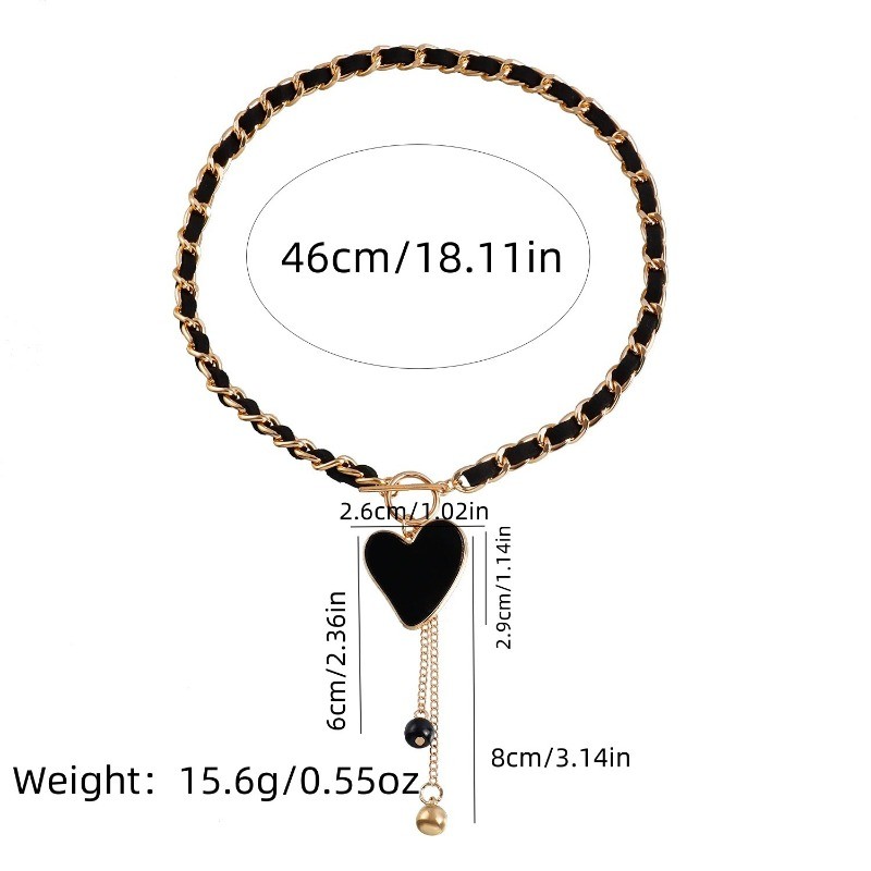 Elegante Boêmio Moda Preto Veludo Pano Borboleta Coração Colar Borla Pingente Perfeito Para Festa Diária Usar Acessórios