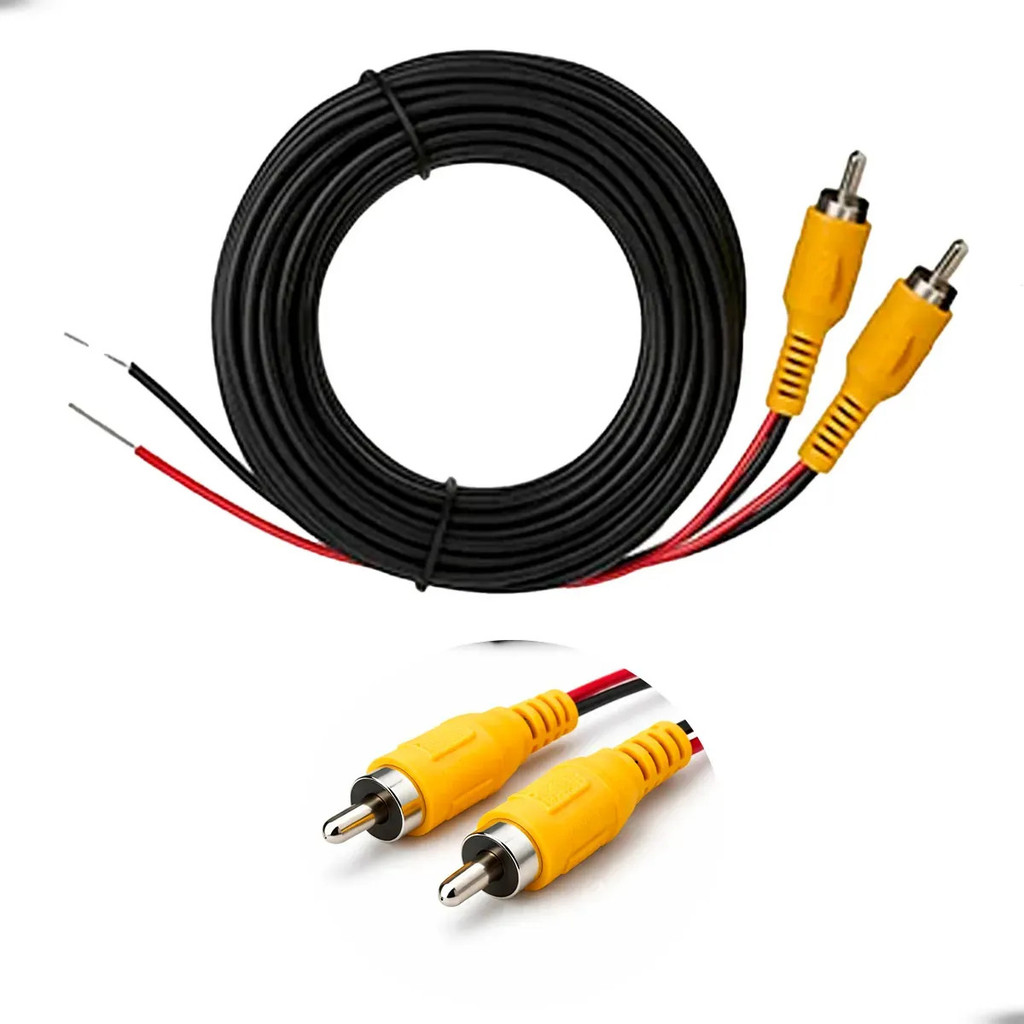 Cabo RCA 10 Metros Câmera de Ré com Fio Auxiliar Storm Tech