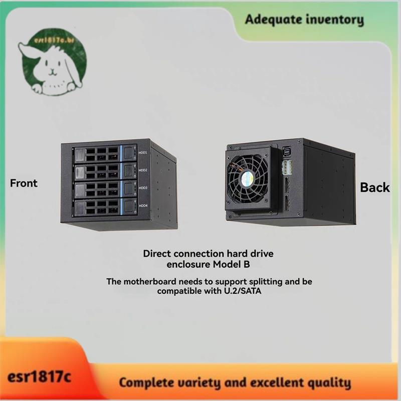 Disco Rígido De Expansão De 4 Baias E 3.5 Polegadas Conexão Direta Gabinete De Armazenamento SSD De Externo Para U . 2 /