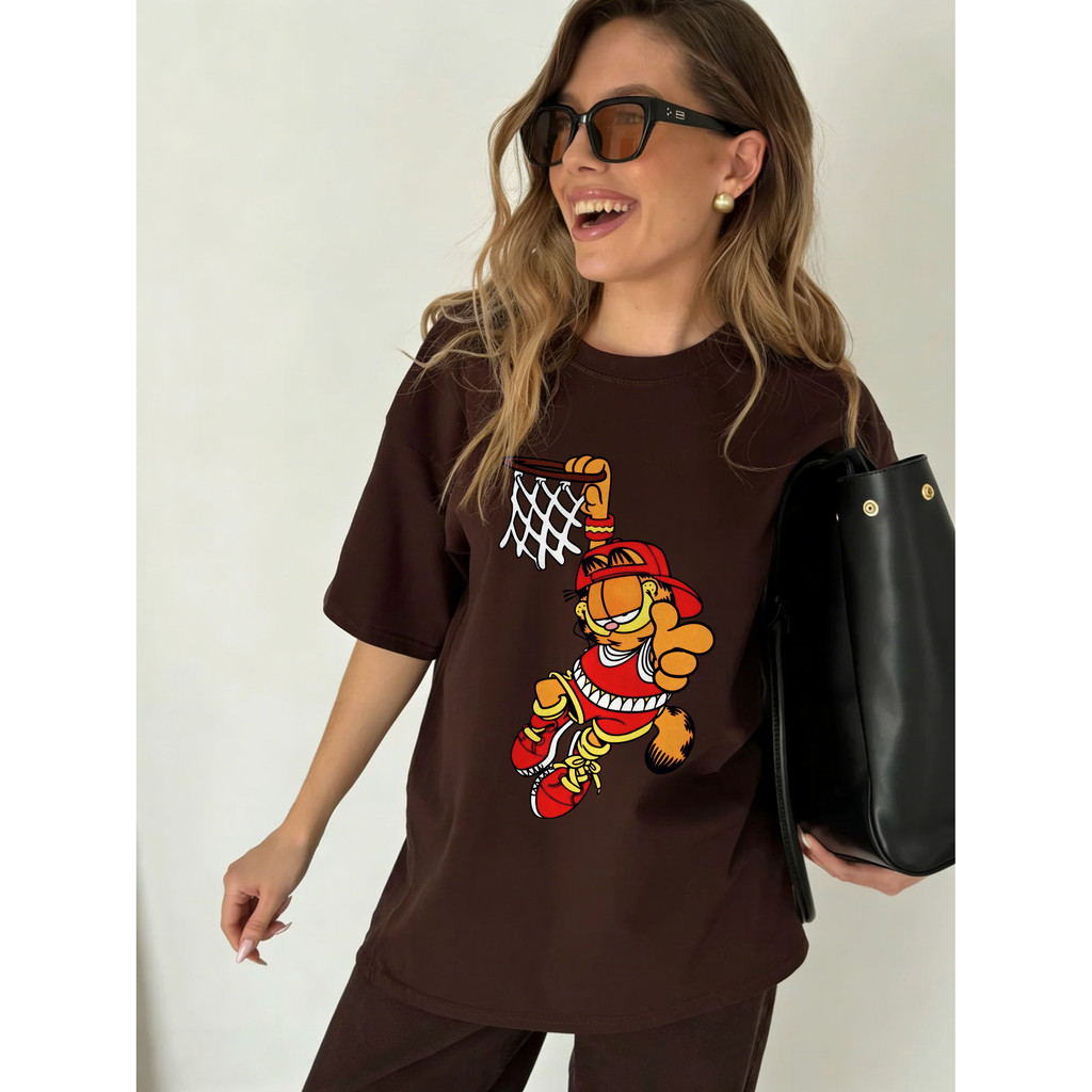 Ele Camiseta Fitness Feminina Camiseta Feminina Marrom da Moda Oversize Camisetas Femininas da Moda 0414 — R$ 36,98 em Shopee, 50% OFF