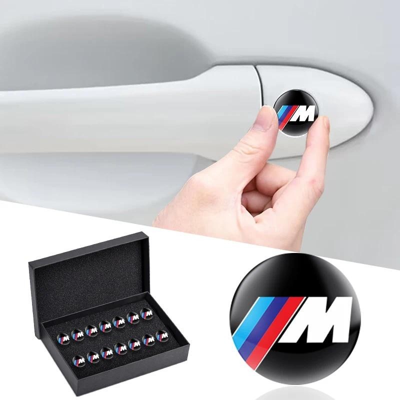 2/5/10 Pçs Fechadura Da Porta Do Carro Adesivos Anti-Bloqueio Para BMW M Esporte M2 M3 M4 M5 M6 E46 E90 E60 F10 F30 E39 