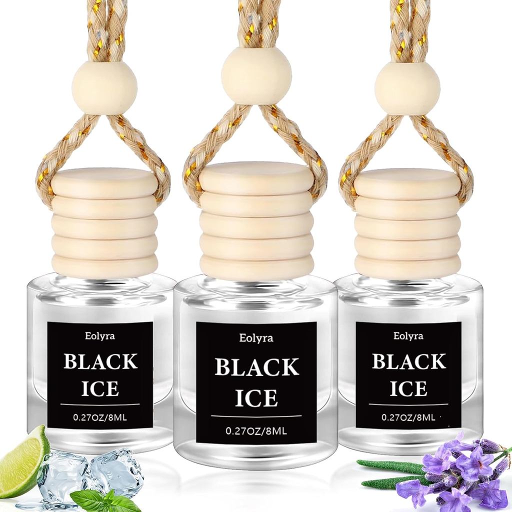 Desodorizador de Ar para Carro (Pacote com 3): Perfume de Luxo para Carro para Mulheres e Homens |   Frasco Bonito e Reu